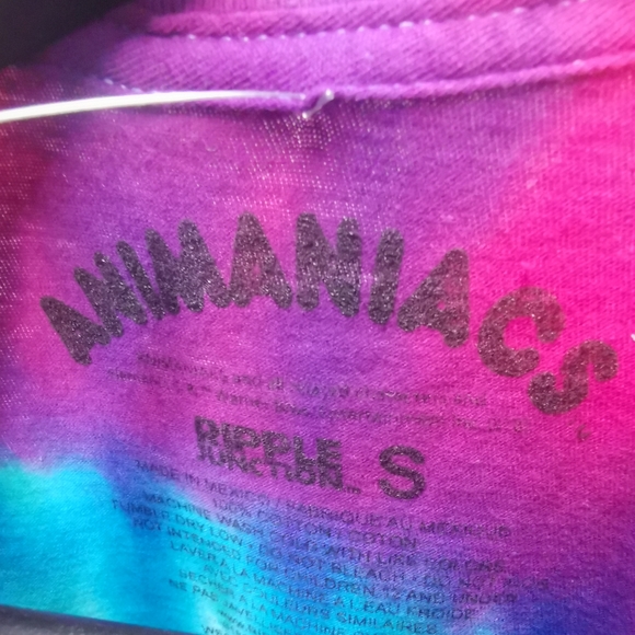 🆕💎Rare Animaniacs Tie Dye Rainbow Graphic Tee Size S Men Ripple Junction - Picture 5 of 5